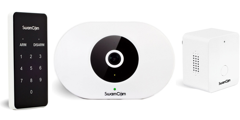 display, cámara y alarma de SwamCam
